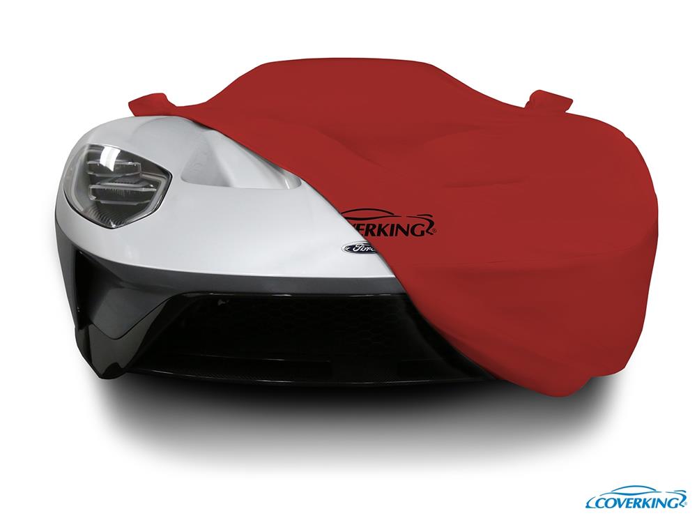 car cover / bilpresenning / garageskydd "Satin Stretch", röd