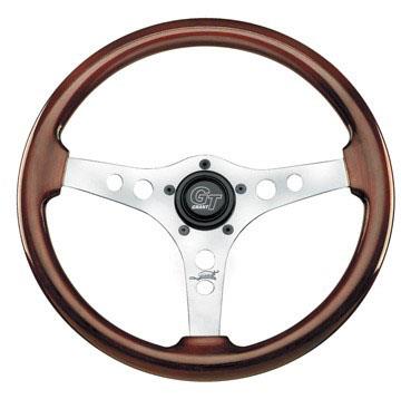 Steering Wheel "formula Gt Model" Wood 355mm ( 76mm Deep )