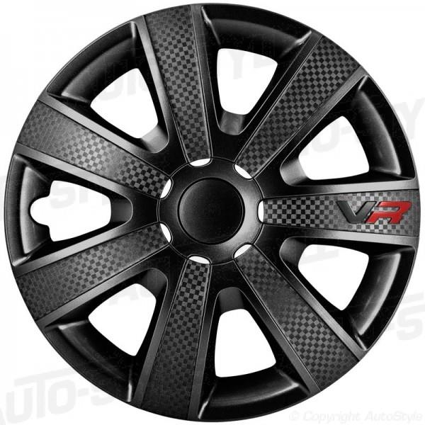 Hubcaps Vr 16" black / Carbonfiber Look