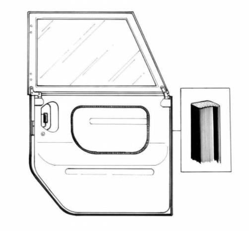Door Seal Set, Front and Rear