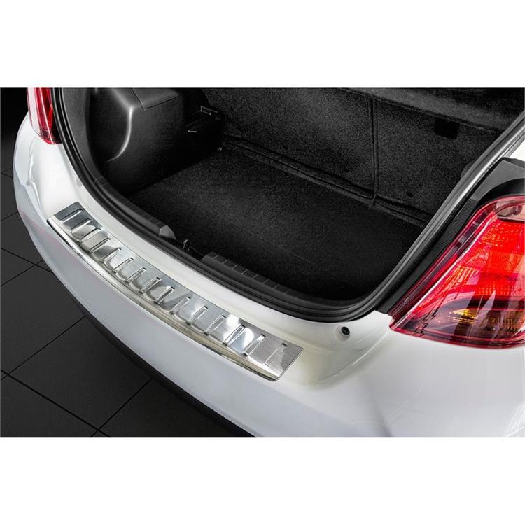 RVS Achterbumperprotector passend voor Toyota Yaris III 2014-2019 'Ribs'