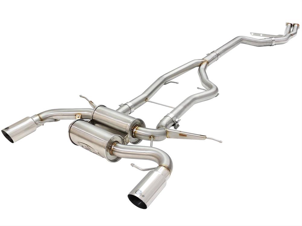 Exhaust System, Mach Force XP, Cat-back, Stainless, Split Rear Exit, Polished Tips