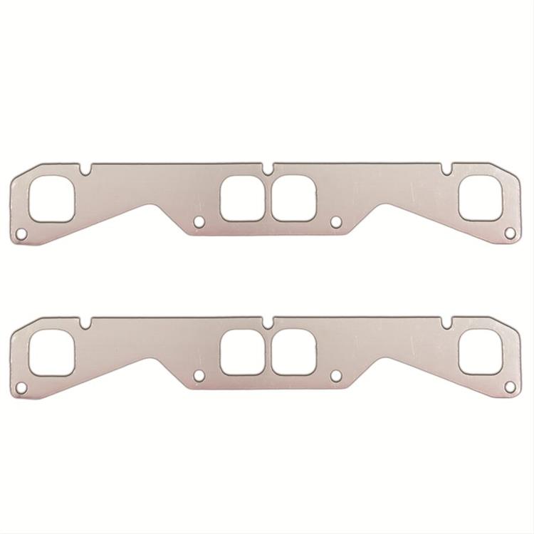 Exhaust Gasket-GM V8, SB Chevy, 7-Bolt "STAHL" Pattern, Large "D" Race Port, 1-5/8" w x 1-5/8" h,