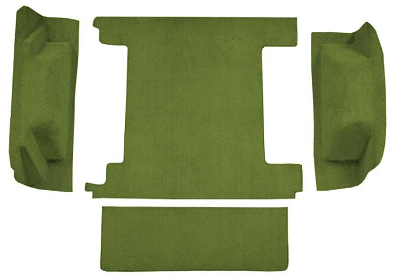 bagagematta med 2st bensintankar utan baklämslås - Cargo Area - Loop Carpet Kit - Moss Green