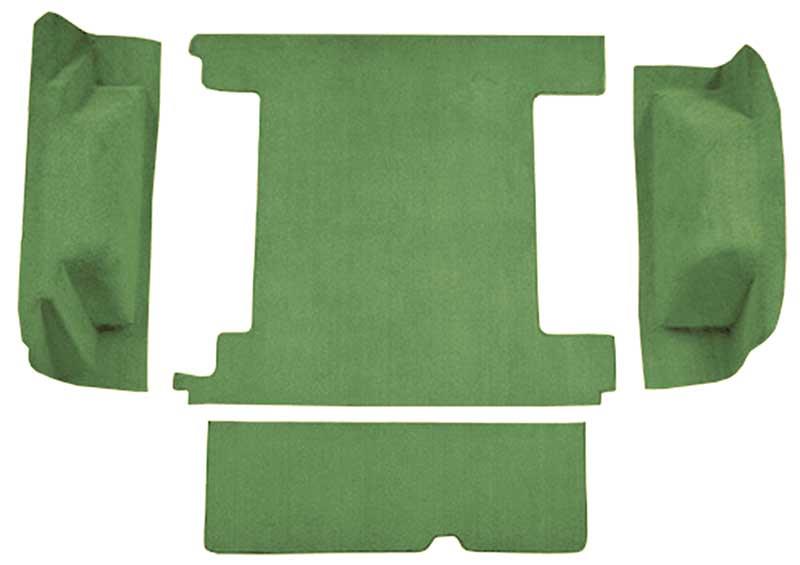 bagagematta med 2st bensintankar & baklämslås - Cargo Area - Molded Cutpile Carpet Kit - Willow Green