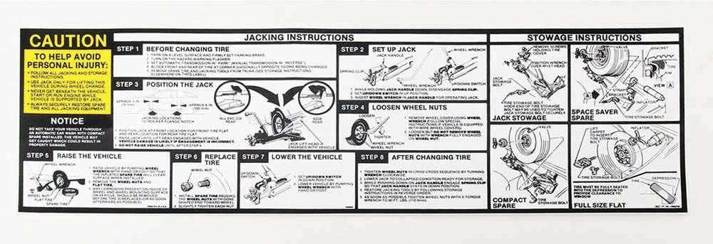 Jack Instructions Decal,85-86