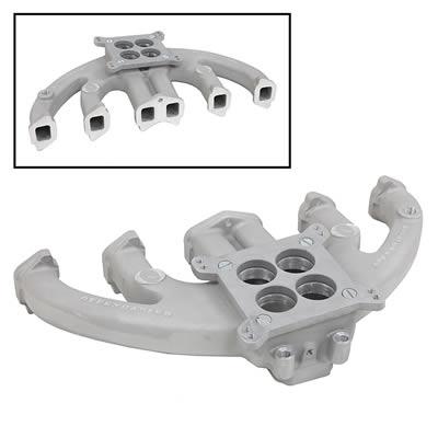 Intake Manifold, Single Plane, Aluminum, Natural, Square Bore, 4-Barrel