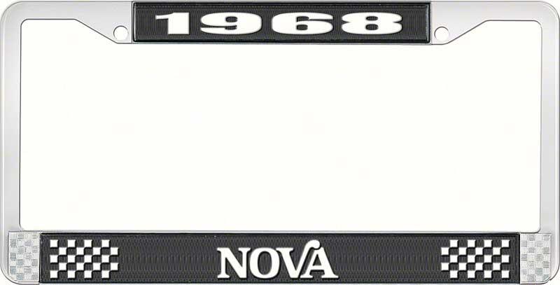 1968 NOVA LICENSE PLATE FRAME STYLE 2 BLACK