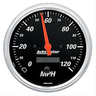 Speedometer 127mm 0-120mph Designer Black Electronic