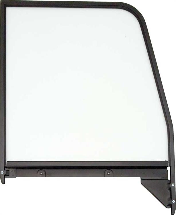 1955-59 (2nd series) GM Truck Clear Door Glass with Black Frame; RH