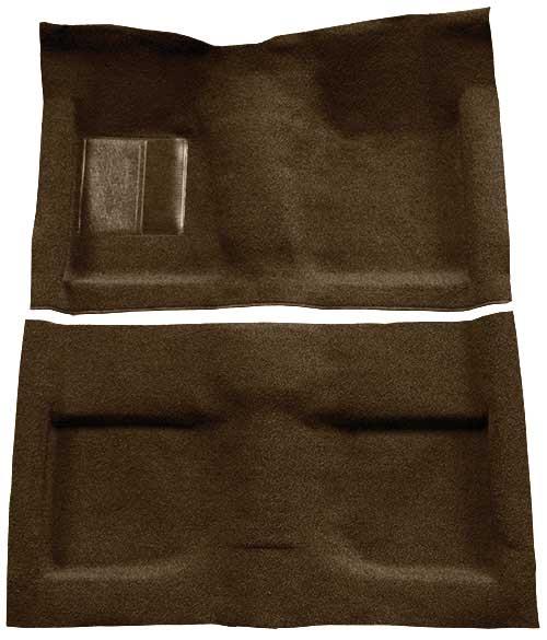 1964 Mustang Convertible Passenger Area Loop Floor Carpet Set with Mass Backing - Dark Saddle