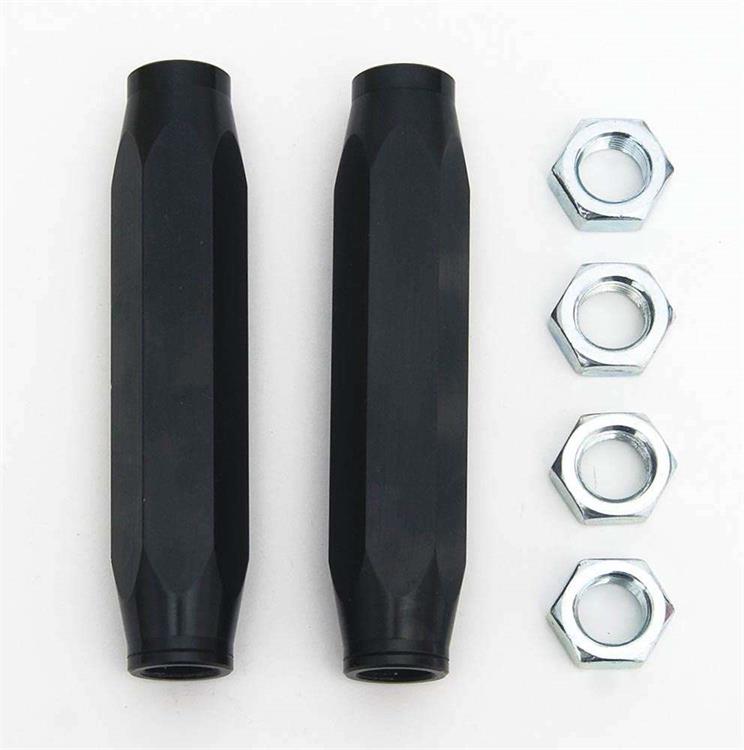 Tie Rod Sleeves, Adjusting, Billet Aluminum, Black Anodized,