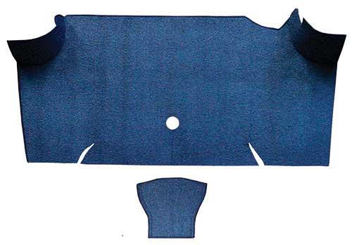 1967-68 Mustang Fastback Nylon Loop Carpet Trunk  Mat - Dark Blue