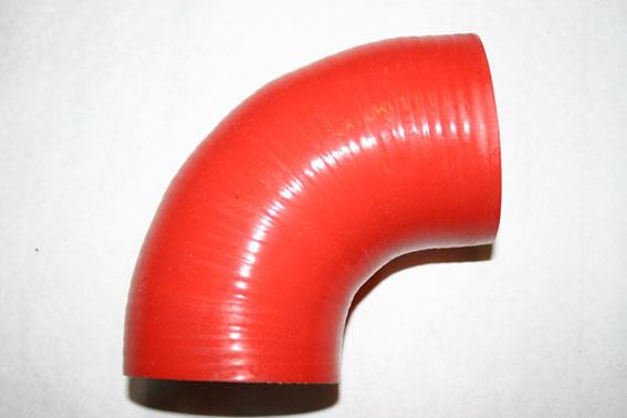 silikonslang 90 grader 89mm röd, 4-lagers