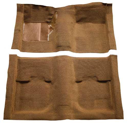 1969-70 Mustang Fastback Passenger Area Nylon Loop Carpet without Fold Downs - Ginger