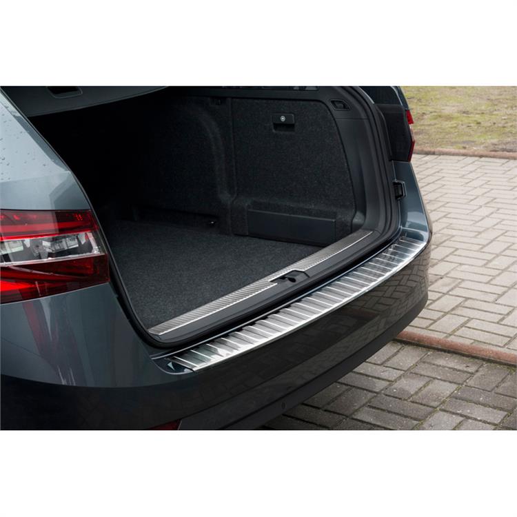 RVS Achterbumperprotector passend voor Skoda Superb Combi III 2015-2019 & 2019-2024 Incl. Scout 'Ribs'