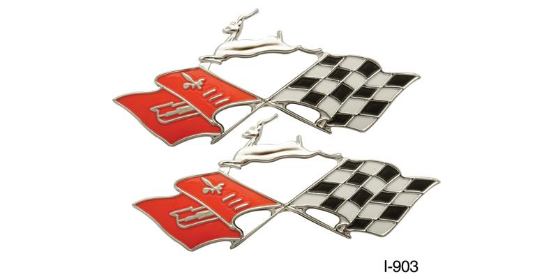 Emblems, quarter panel flags, 3-pins  (Impala); pr