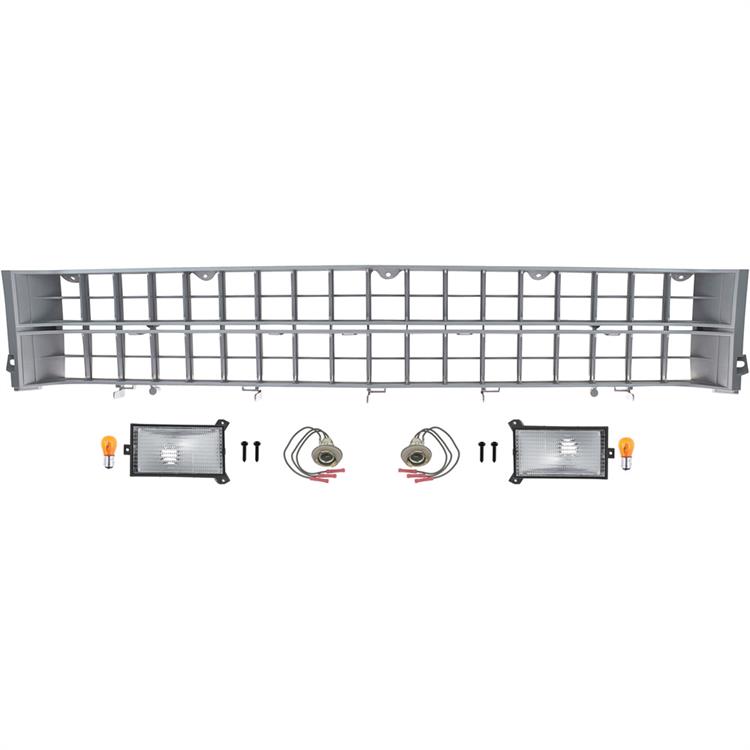 1973-74 Plymouth B-Body Grill Assembly Silver