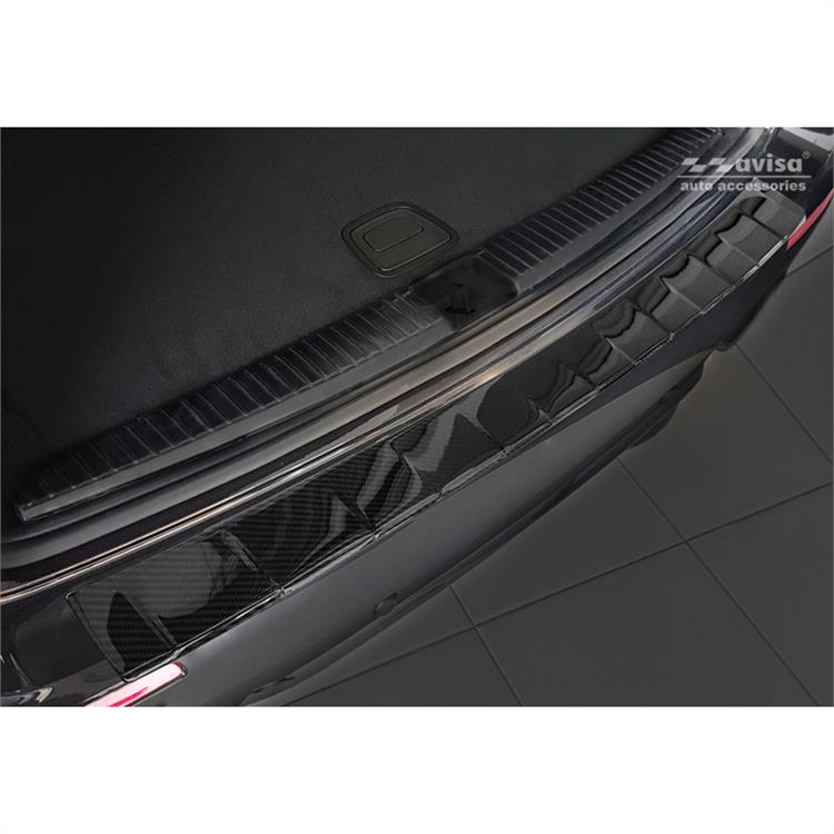 Real 3D Carbon Rear bumper protector suitable for Mercedes E-Class W213 Kombi 2016-