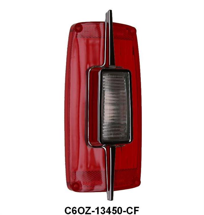 Tail Light Lens - Includes Backup Lens and Chrome Trim - Right Or Left