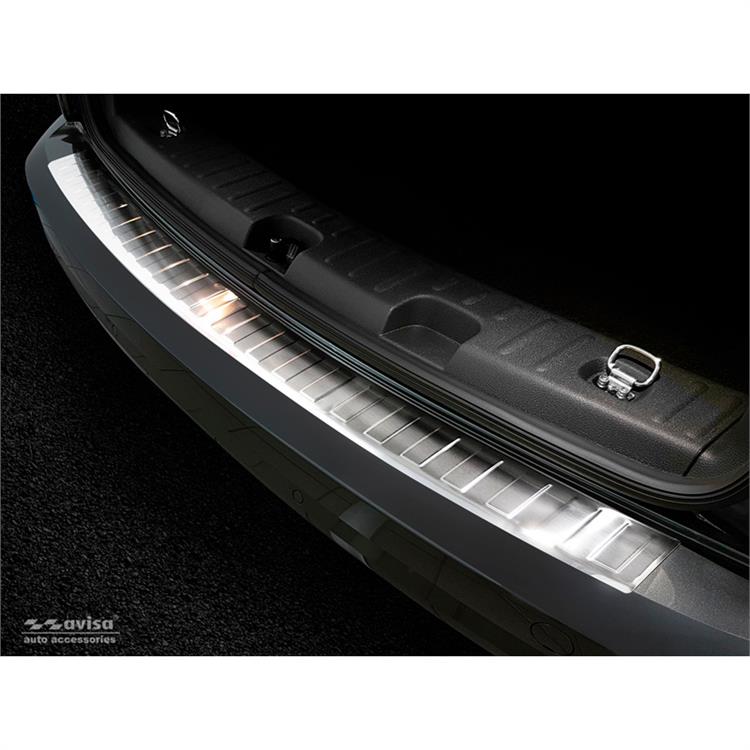 Stainless Steel Rear Bumper Protector suitable for Volkswagen Caddy 2004-2015 & 2015-2020 'Ribs'
