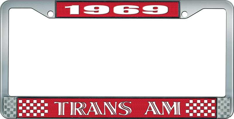 nummerplåtshållare, 1969 TRANS AM STYLE 1 röd