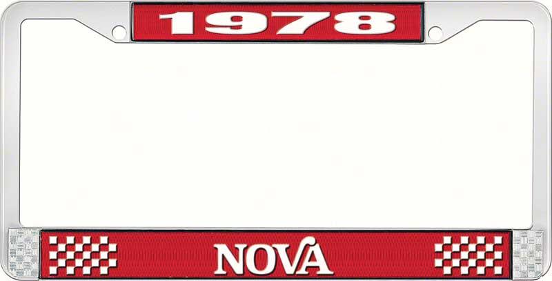 nummerplåtshållare, 1978 NOVA STYLE 2 röd