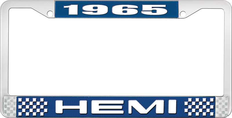 1965 HEMI LICENSE PLATE FRAME - BLUE