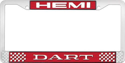 HEMI DART LICENSE PLATE FRAME - RED