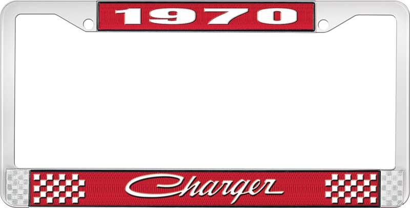 nummerplåtshållare 1970 charger - röd