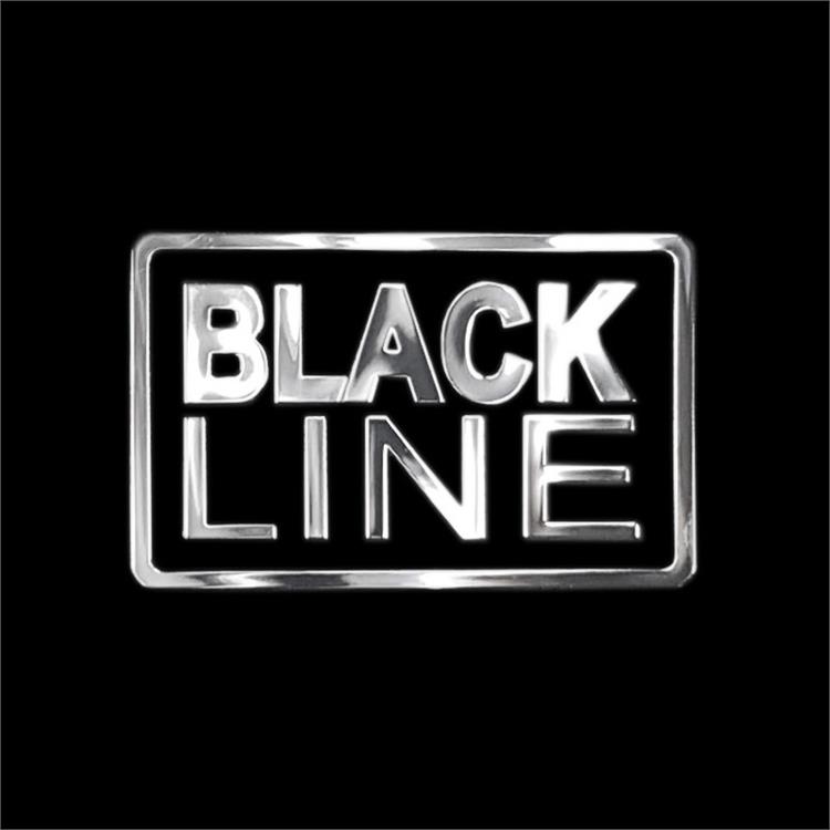 Nickel Sticker 'BLACK LINE' - 45x28mm
