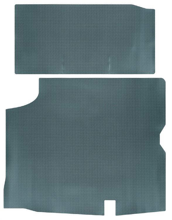 Trunk Mat, Rubber, 1966-67 Cutlass/Skylark, Aqua/Black