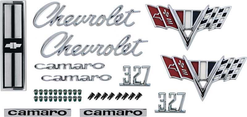 emblemsats exteriör, Standard Model; med 327 motor