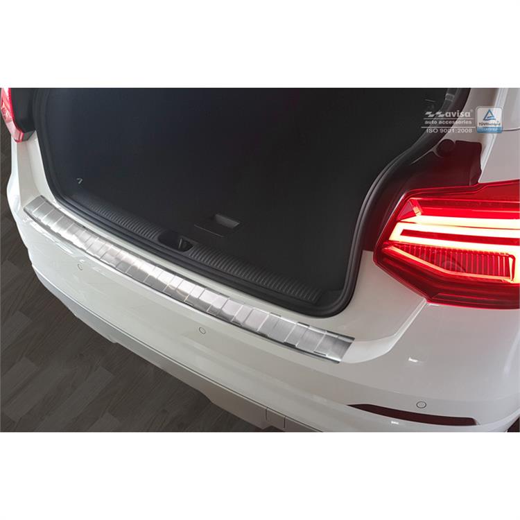 Stainless Steel Rear bumper protector suitable for Audi Q2 2016- 'Ribs'