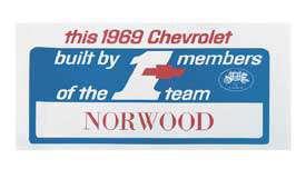 dekal #1 Team Norwood