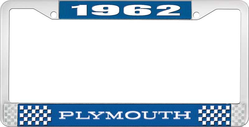 1962 PLYMOUTH LICENSE PLATE FRAME - BLUE