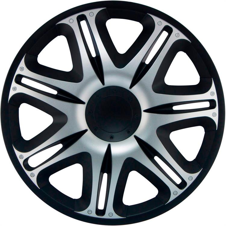 Set J-Tec wheel covers Nascar 14-inch silver/black