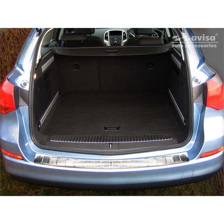 RVS Achterbumperprotector passend voor Opel Astra J Sportstourer Facelift 2012-2015 'Ribs'