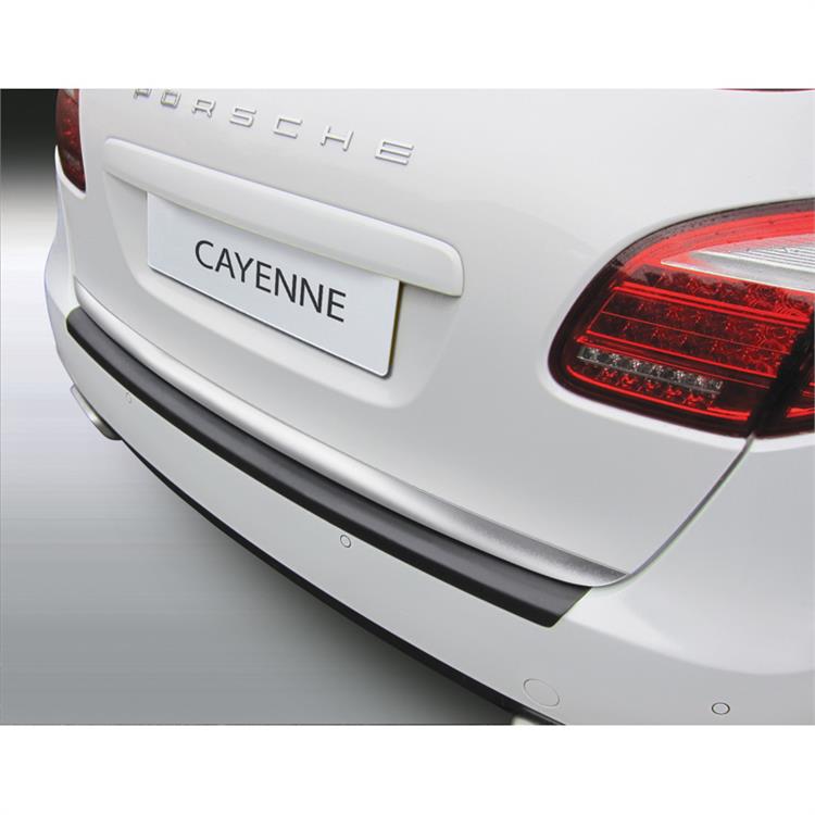 ABS Achterbumper beschermlijst Porsche Cayenne 5/2010- 'Ribbed' Zwart