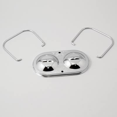 Master Cylinder Cover, Chrome, Dual Bail, 5.750" x 3" Chevrolet