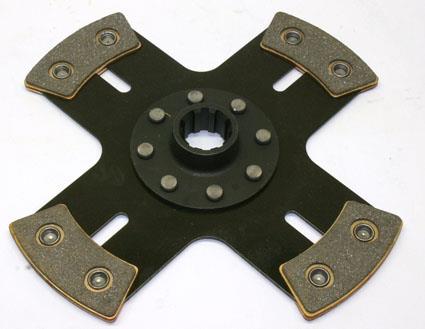 4-puck 228mm clutch disc with hub X (25,4mm x 10)