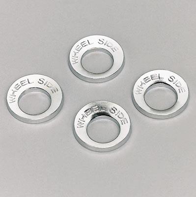 Lug Nut Washers, Steel, Chrome, Offset Round, 1.250 in. O.D., Set of 4