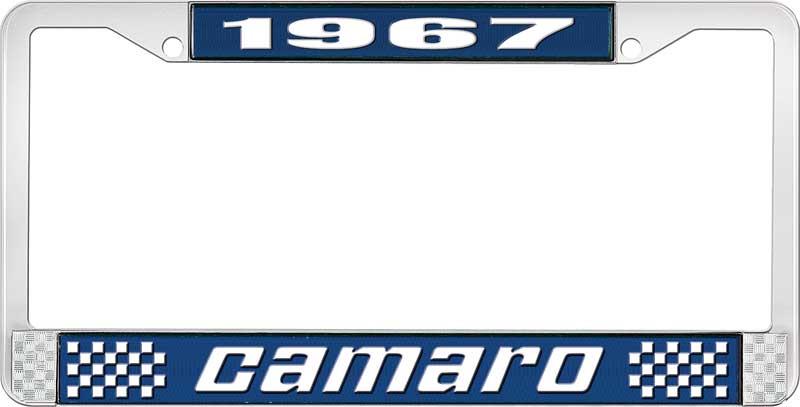 1967 CAMARO LICENSE PLATE FRAME STYLE 2 BLUE