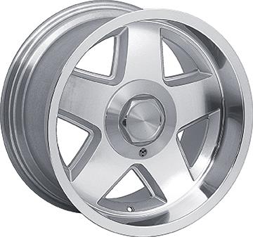 1982-02 Camaro / Firebird R15 Style 17" x 9.5" 5-Spoke Aluminum Wheel Set with Silver Accents