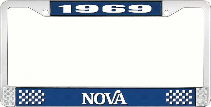 nummerplåtshållare, 1969 NOVA STYLE 2 blå