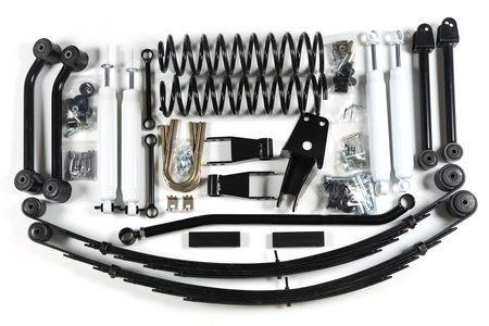 XJ 5.5" short arm Lift Kit  with stainless steel brake hoses and black shock boots