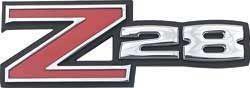 Grille Emblem, Stock Style, Red/White, Z/28, Chevy, Each