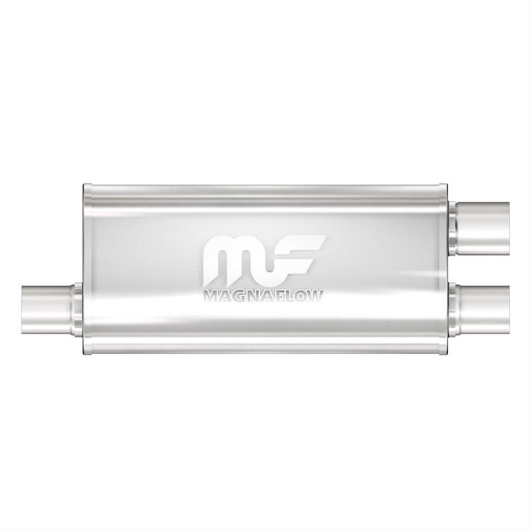 Muffler Aluminised Steel 18" B, 2-1/2", 2-1/2" Camaro