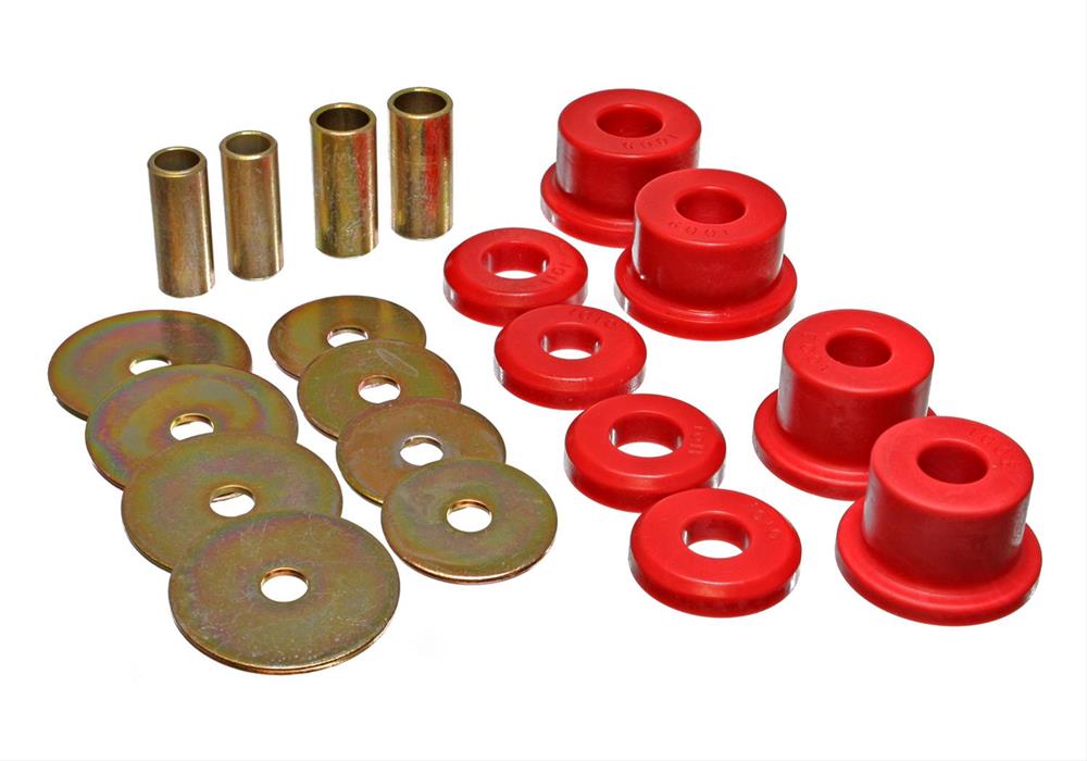 Body Mount Bushings, Polyurethane, Red