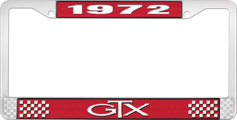 1972 GTX LICENSE PLATE FRAME - RED